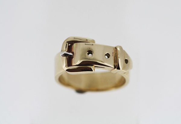 Buckle Ring - 9ct Gold - Thick