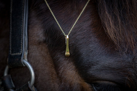 Horse Shoe Nail Pendant - 9ct Gold